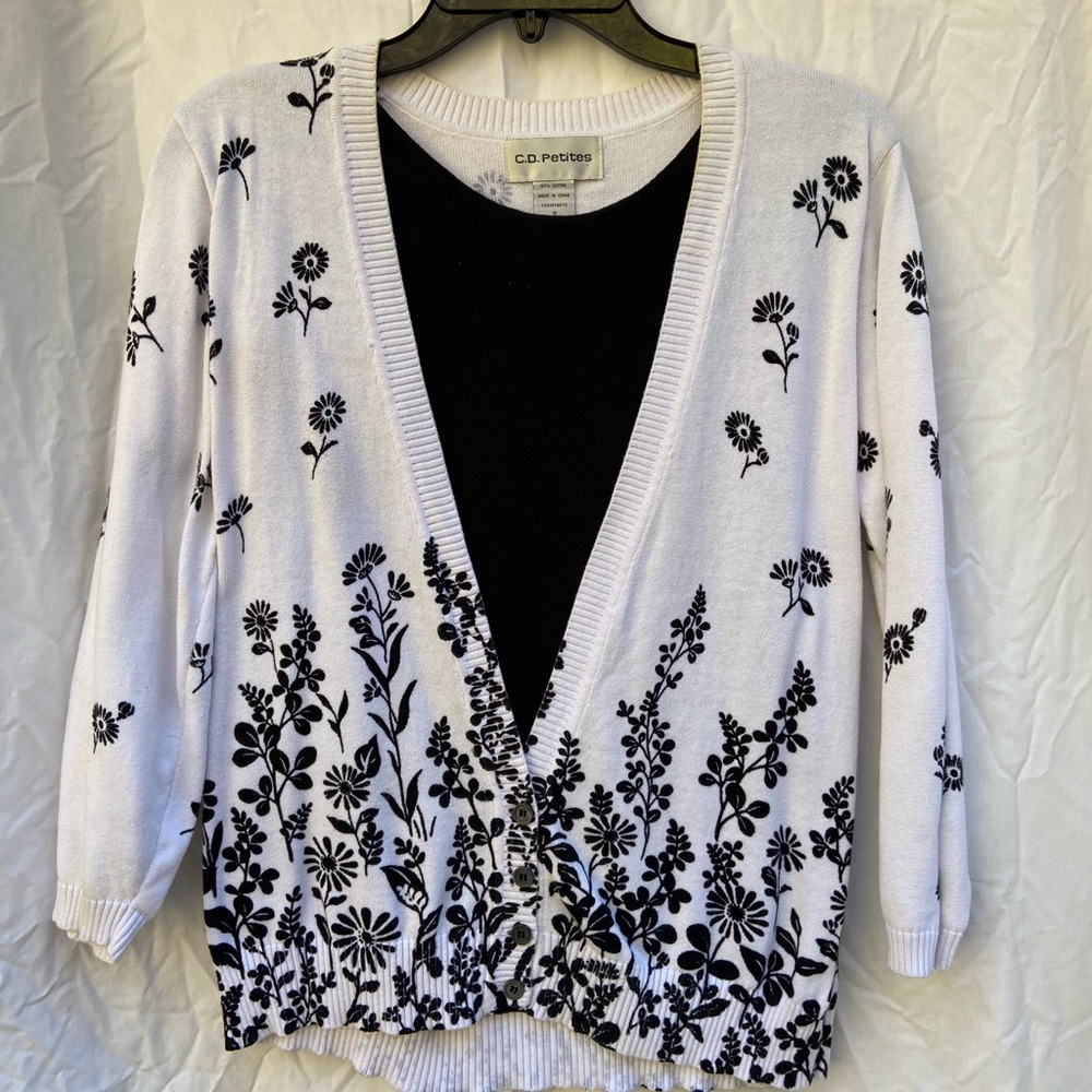 CD Petites PS Cardigan Tank